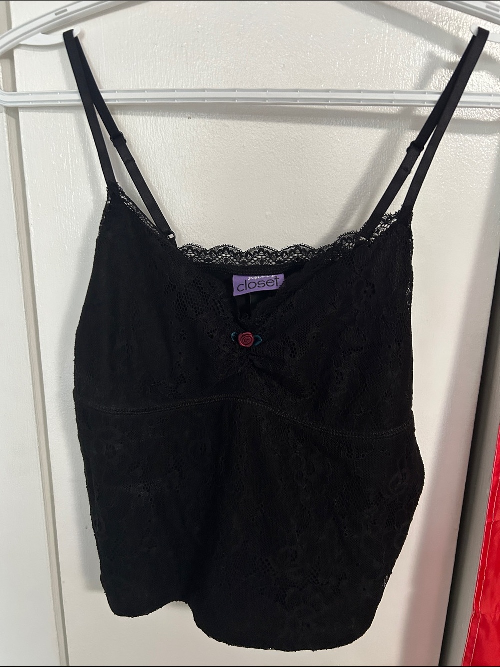 black lace crop top